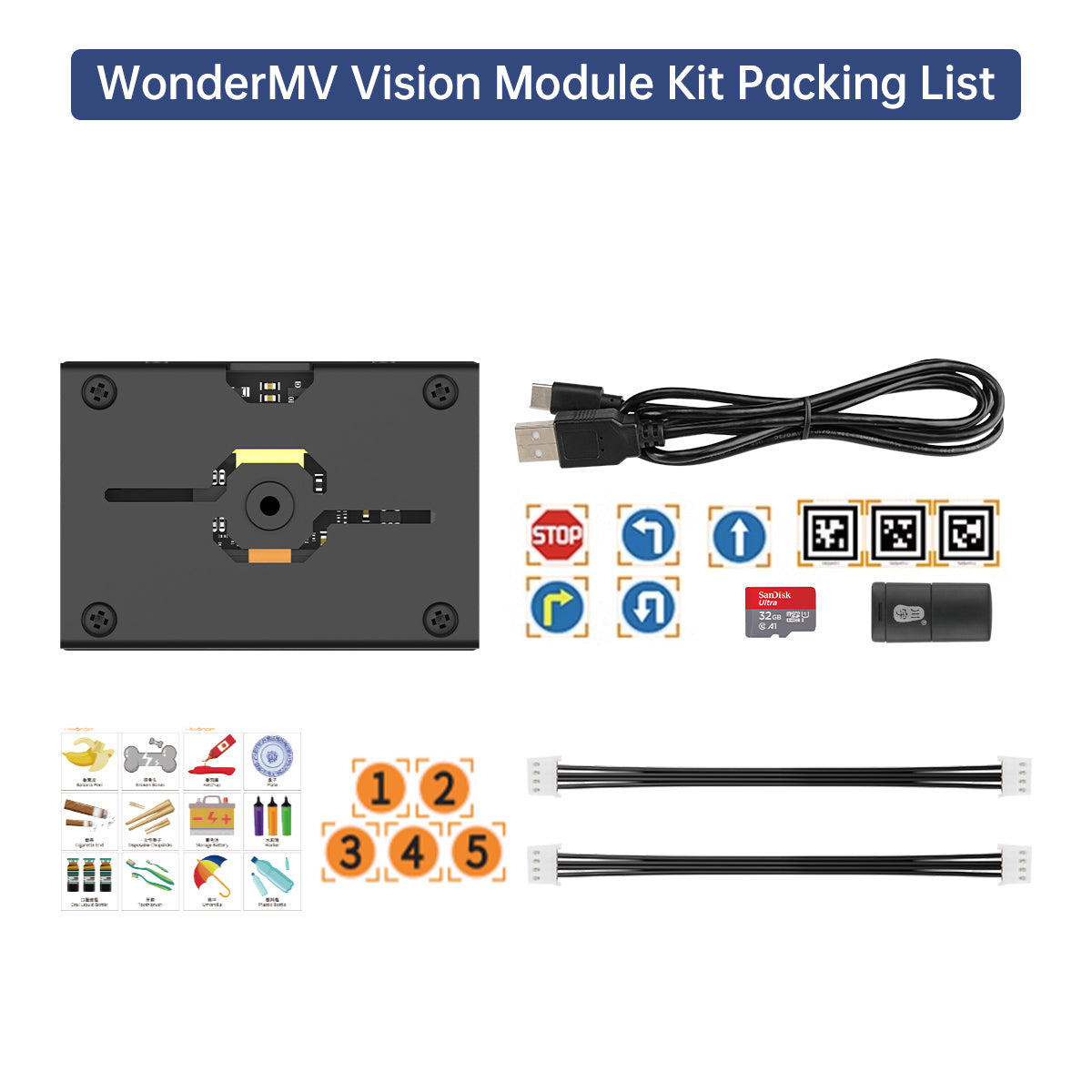 WonderMV Vision Recognition Module AI Intelligent Camera Python Development Board CanMV Sensor